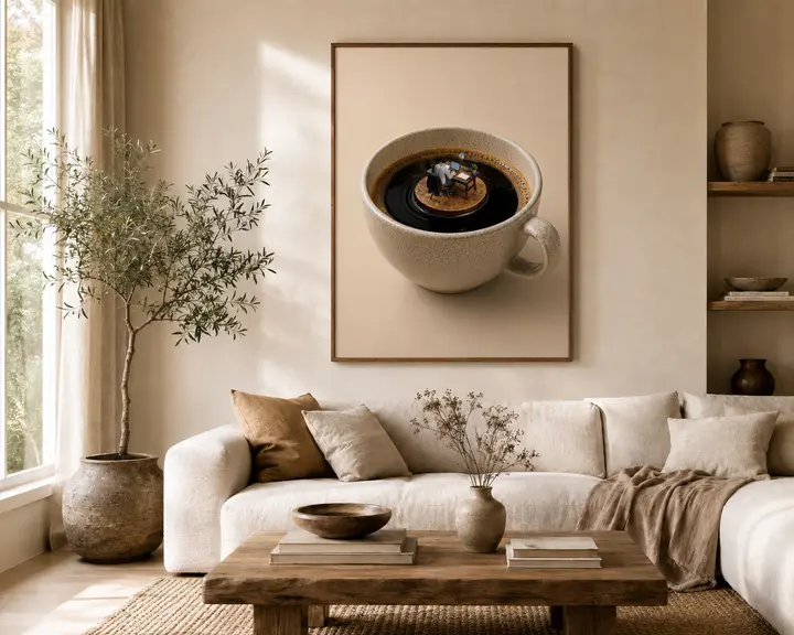 Focus Fuel Office Print, Funny Coffee Wall Art for Home Office